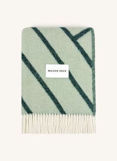 Maison Deux - Lines Wool Blanket | Sage