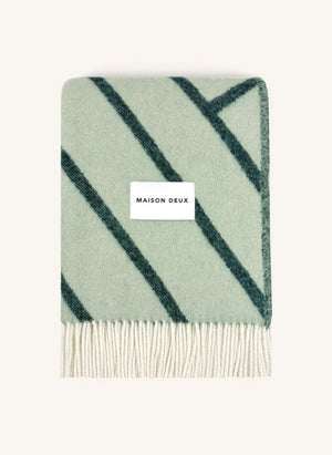 Maison Deux - Lines Wool Blanket | Sage