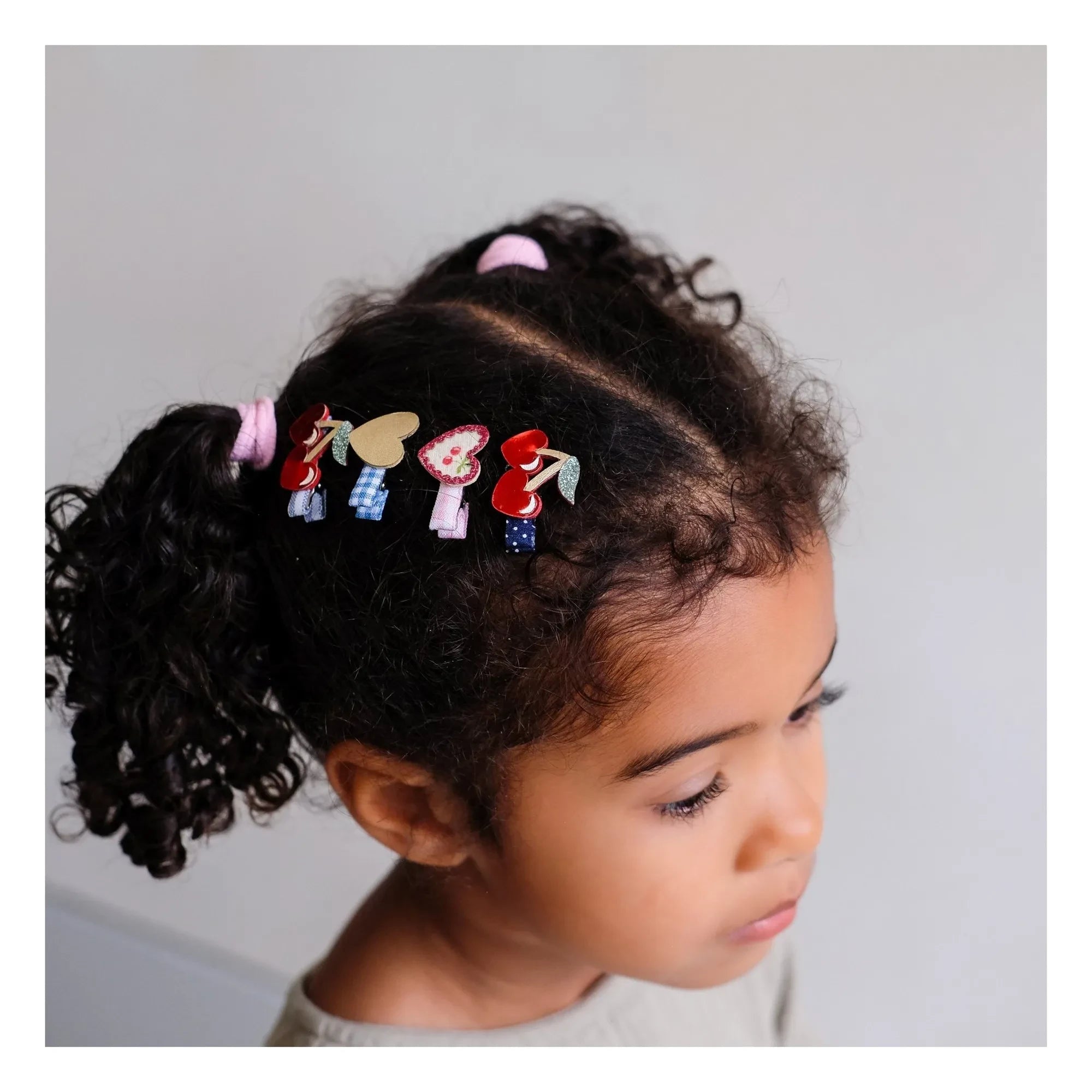 Mimi & Lula - 8-Pack Cherry Hair Clips | Red