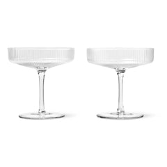 Ferm Living - Ripple Champagne Glass - Set of 2