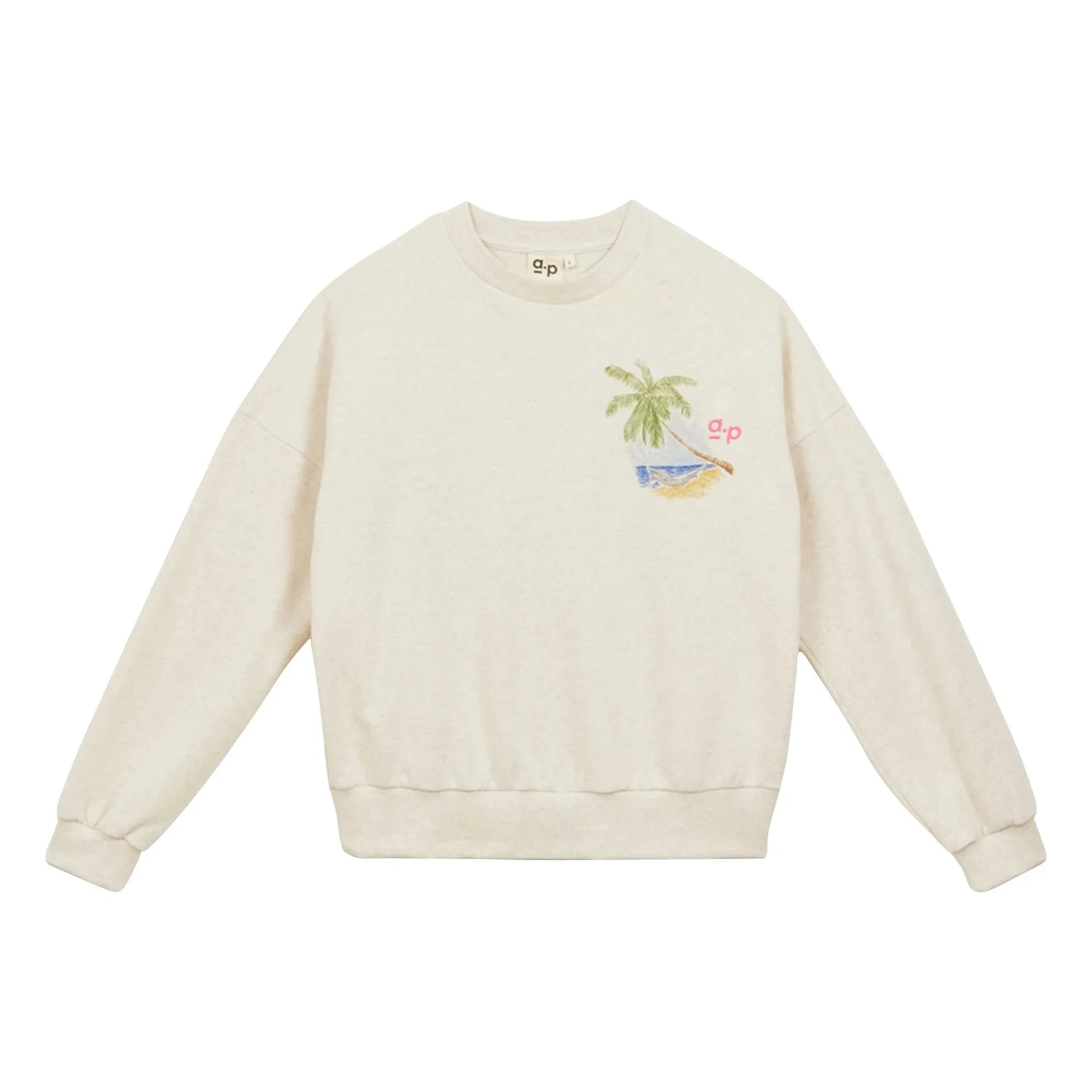 a.p - Organik pamuklu palmiye sweatshirt | Kum