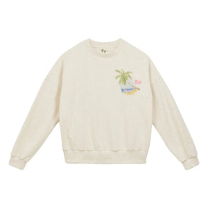 a.p - Organik pamuklu palmiye sweatshirt | Kum