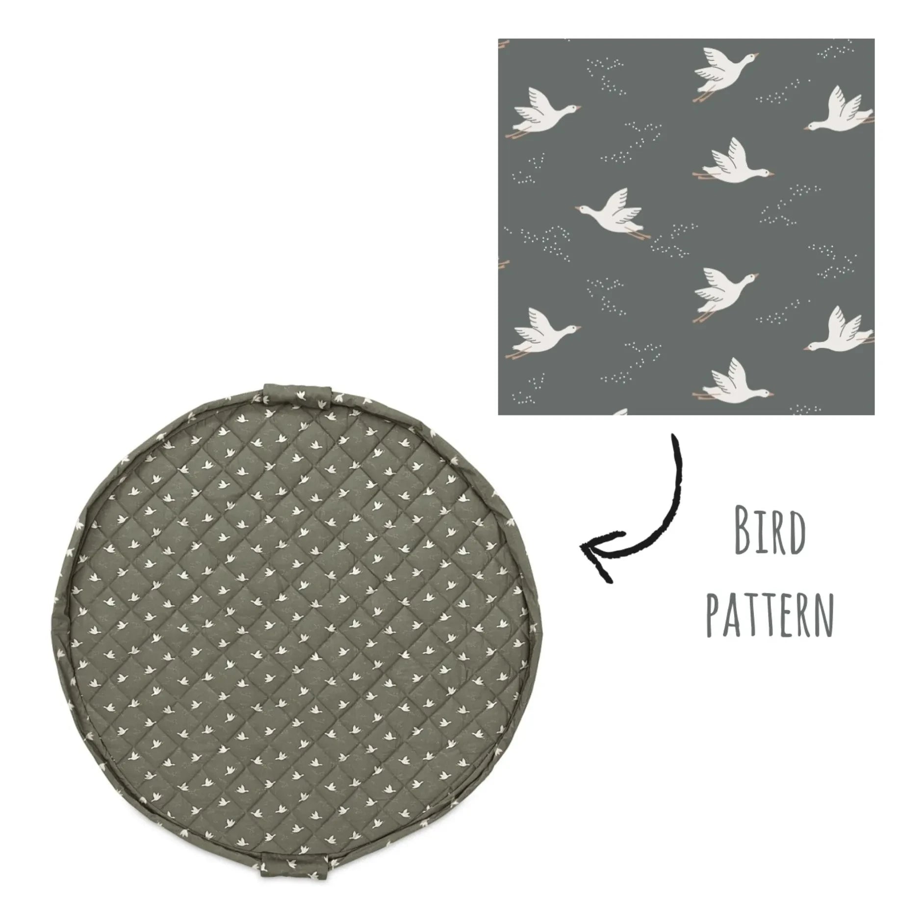 Play and Go - Noomad Bag / Playmat - Birds | Khaki