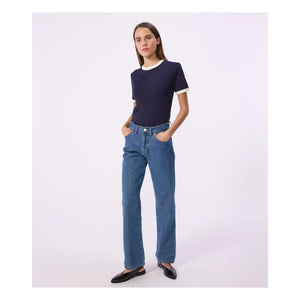 Petit Bateau - Iconic Ribbed T-Shirt | Navy Blue