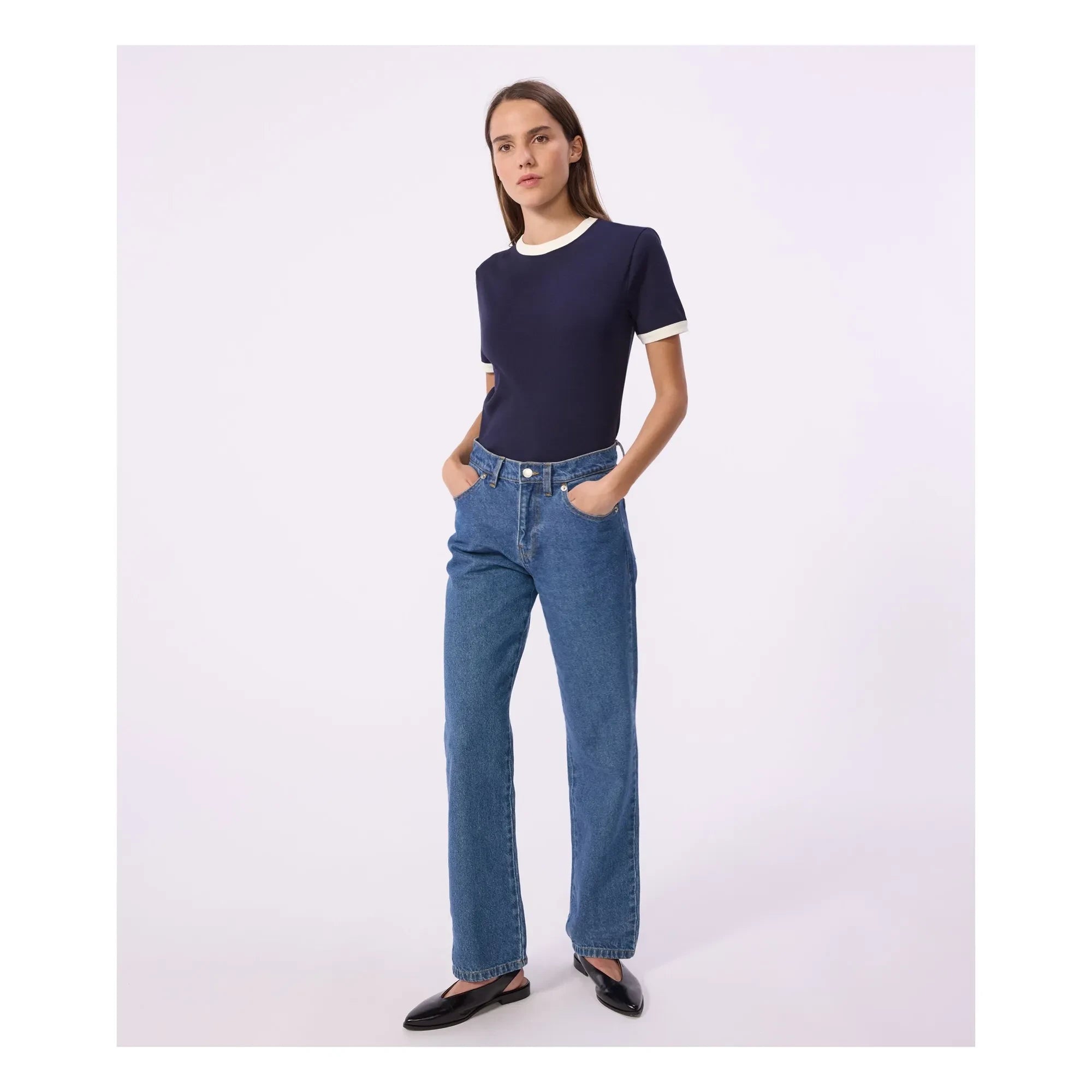 Petit Bateau - Iconic Ribbed T-Shirt | Navy Blue