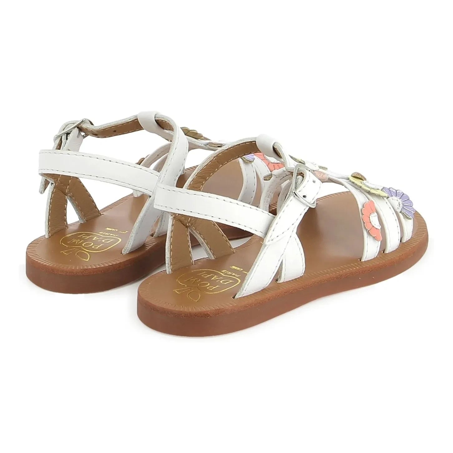 Pom d'Api - Plagette Multi Daisy sandaletler | Beyaz