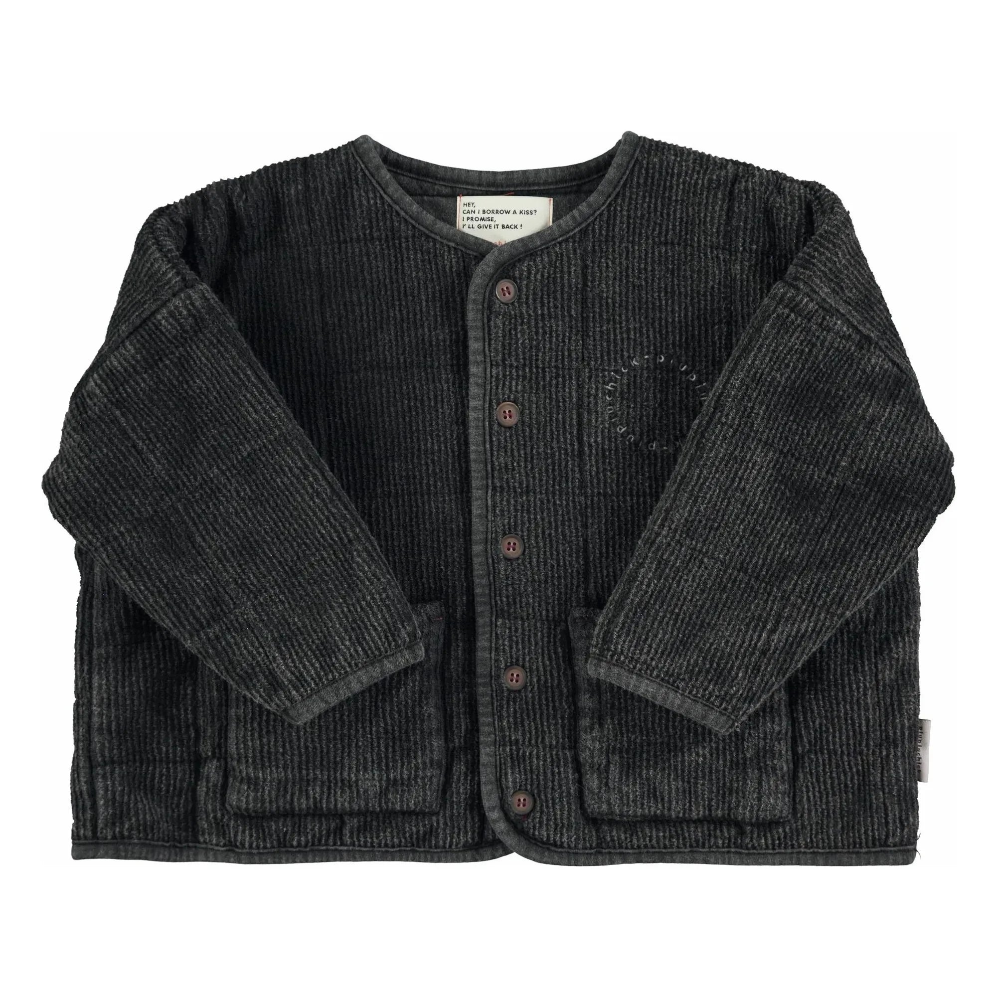 Piupiuchick - Organic Cotton Ribbed Quilted Jacket | Black