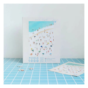 La Petite Épicerie - Melisa Bilgici Signed Beach Life Puzzle - 1000 Pieces