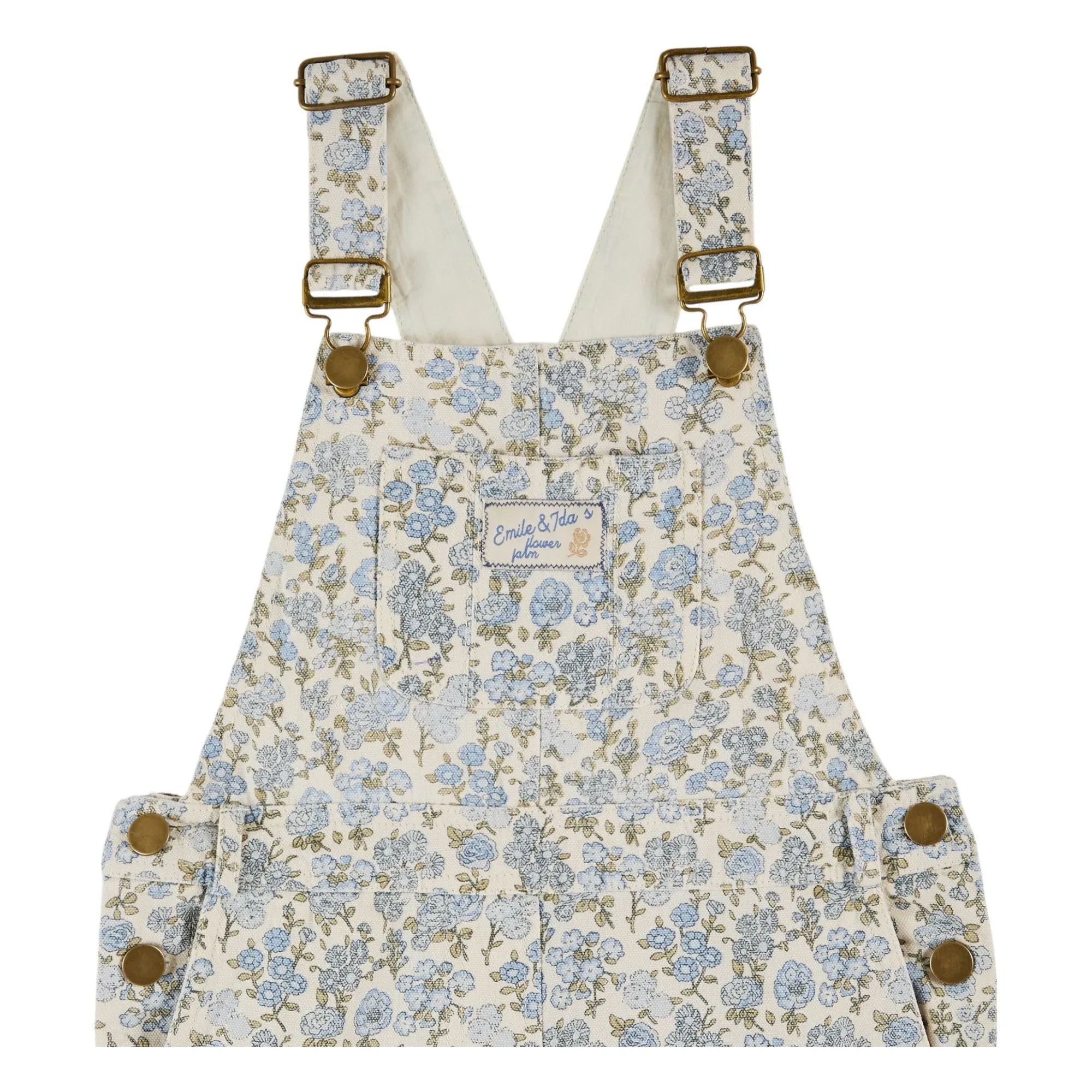 Emile et Ida - Floral Pattern Overalls | Cream