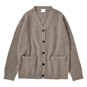 FUB - Women's Collection Lambswool Cardigan | Heather Beige