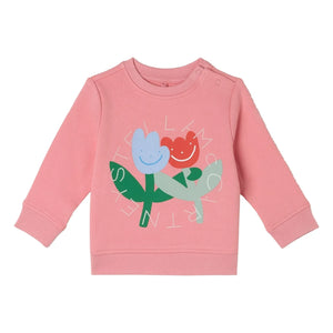 Stella McCartney Kids - Sweat Stella Fleurs | Pembe