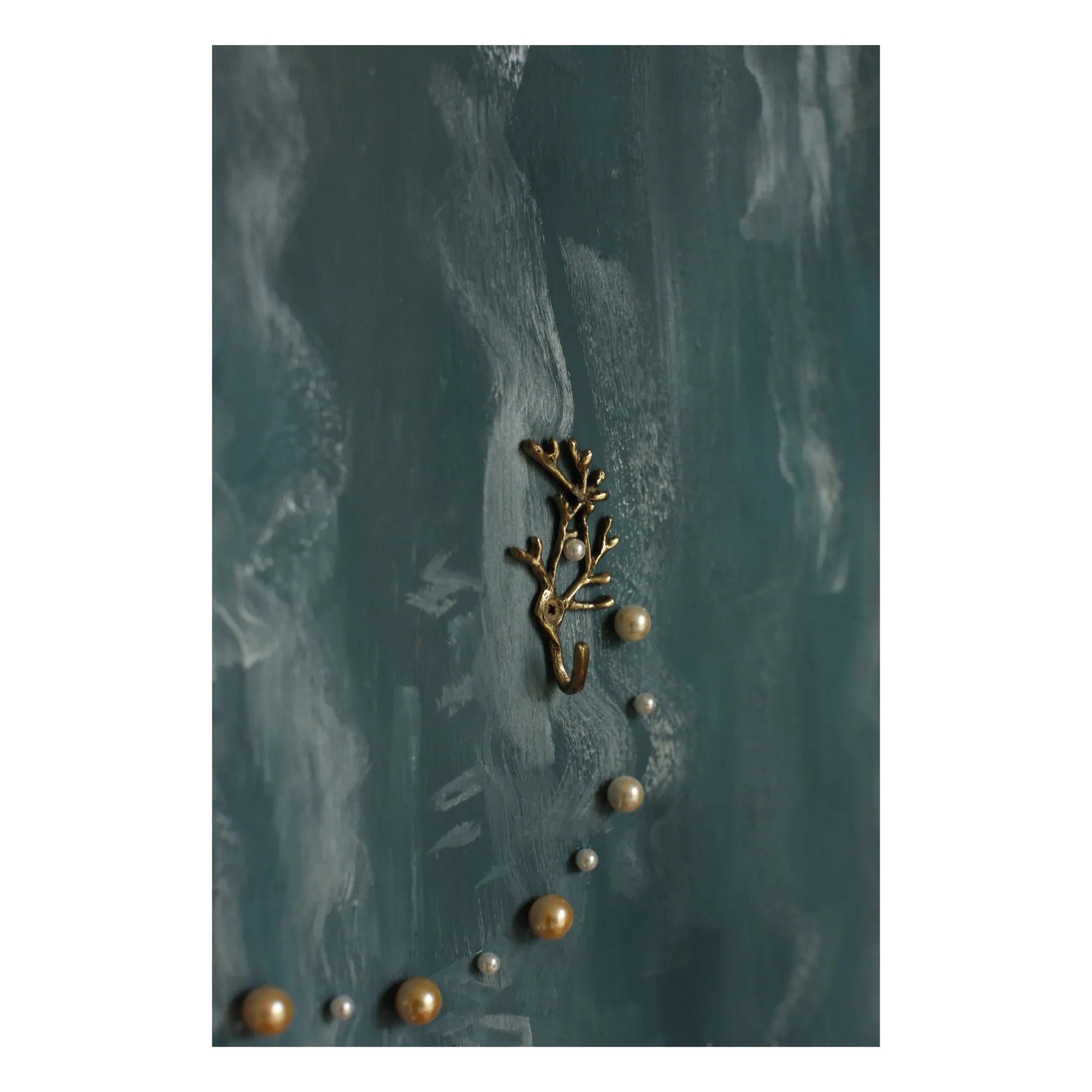 Doing Goods - Marie Cora Recycled Brass Wall Hooks - Set of 2 | Gold Brown