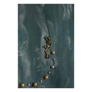 Doing Goods - Marie Cora Recycled Brass Wall Hooks - Set of 2 | Gold Brown