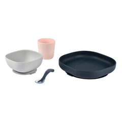 Béaba - Silicone Tableware Set - 4 Pieces | Night Blue