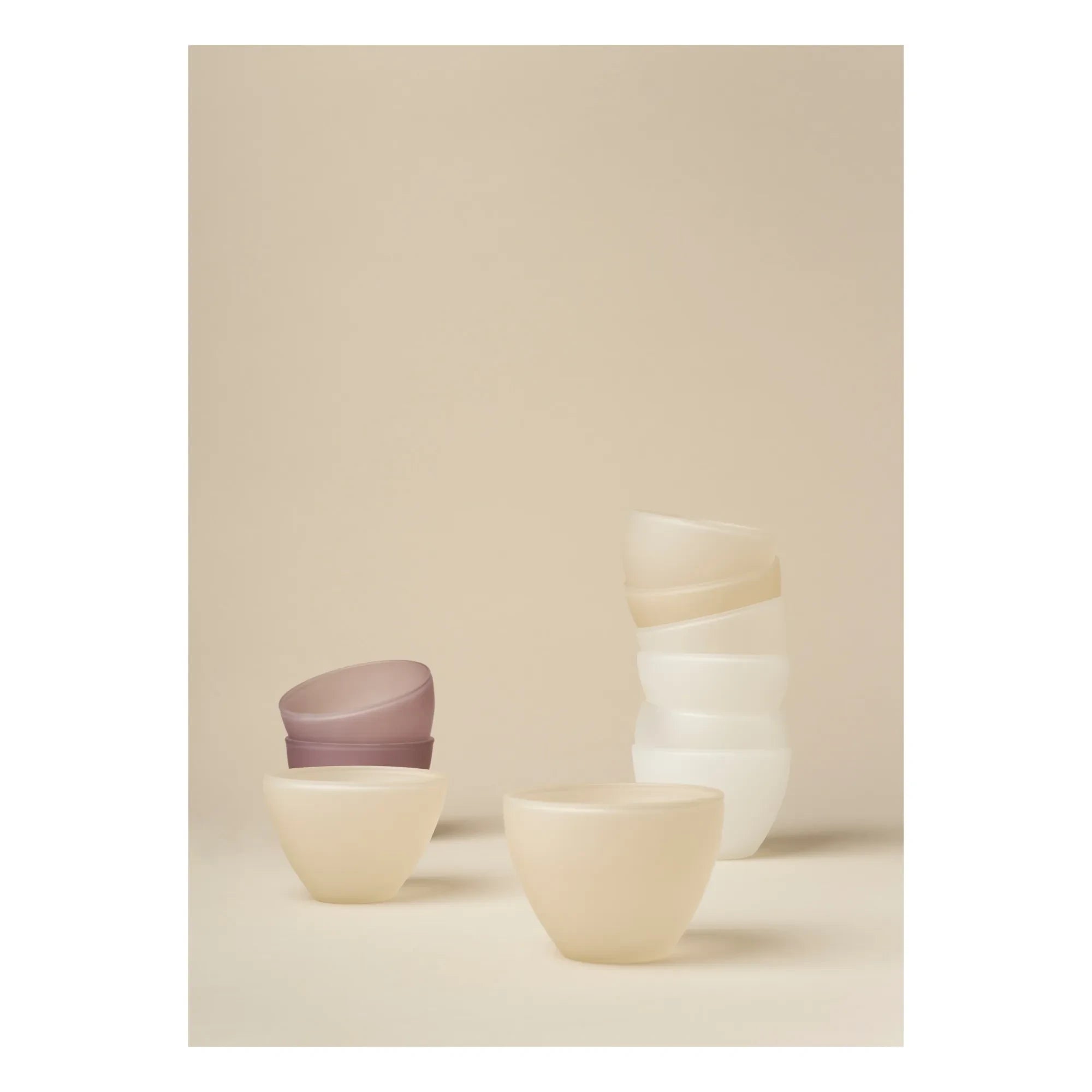 Los Objetos Decorativos - Opal Borosilikat Kase - 2'li Set | Ecru