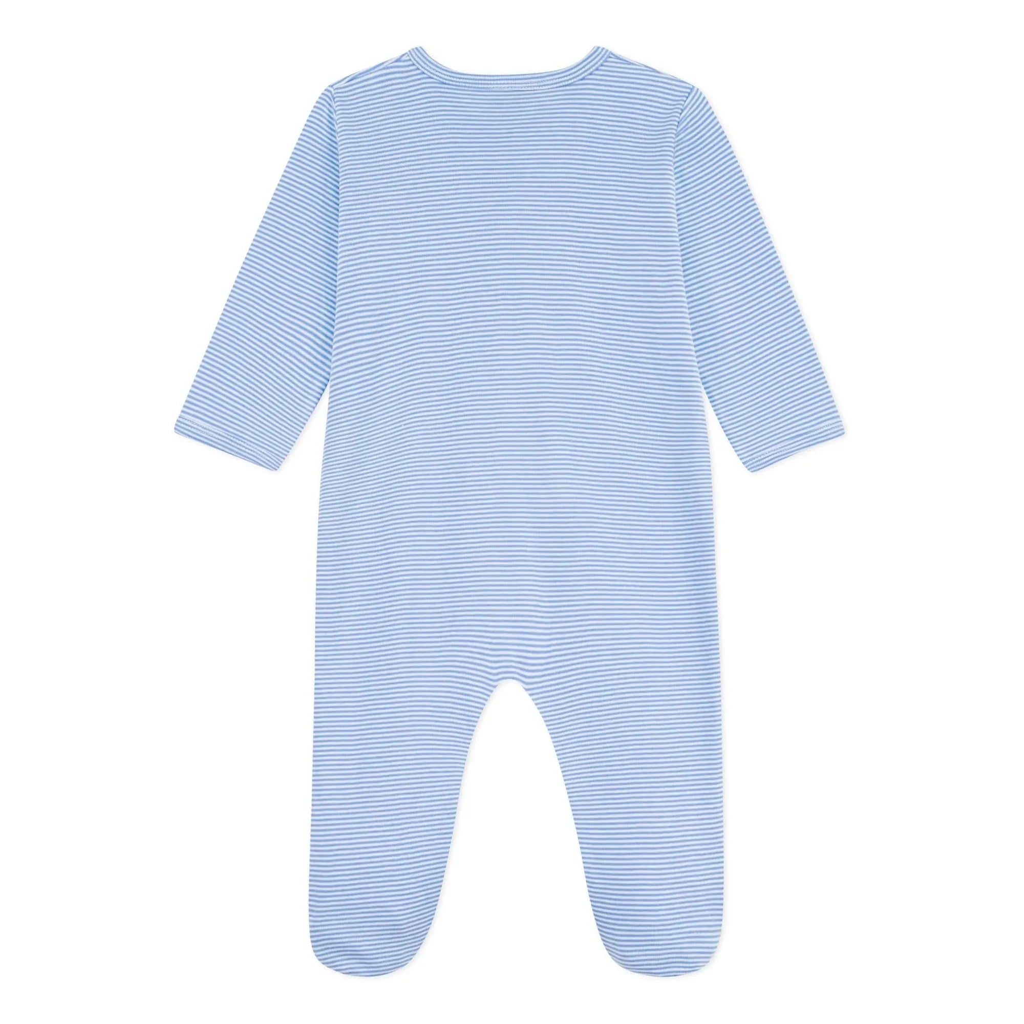 Petit Bateau - Organic Cotton Striped Pajama | Blue
