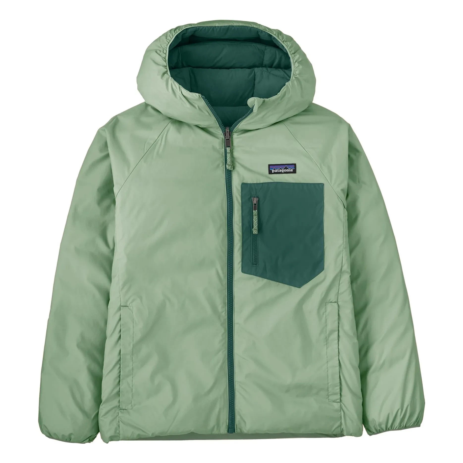 Patagonia - Reversible Goose Down Coat Made from Recycled Fibers | Light Green