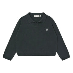 Main Story - Organic Cotton Polo Sweater | Black