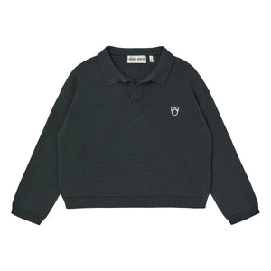 Main Story - Organic Cotton Polo Sweater | Black