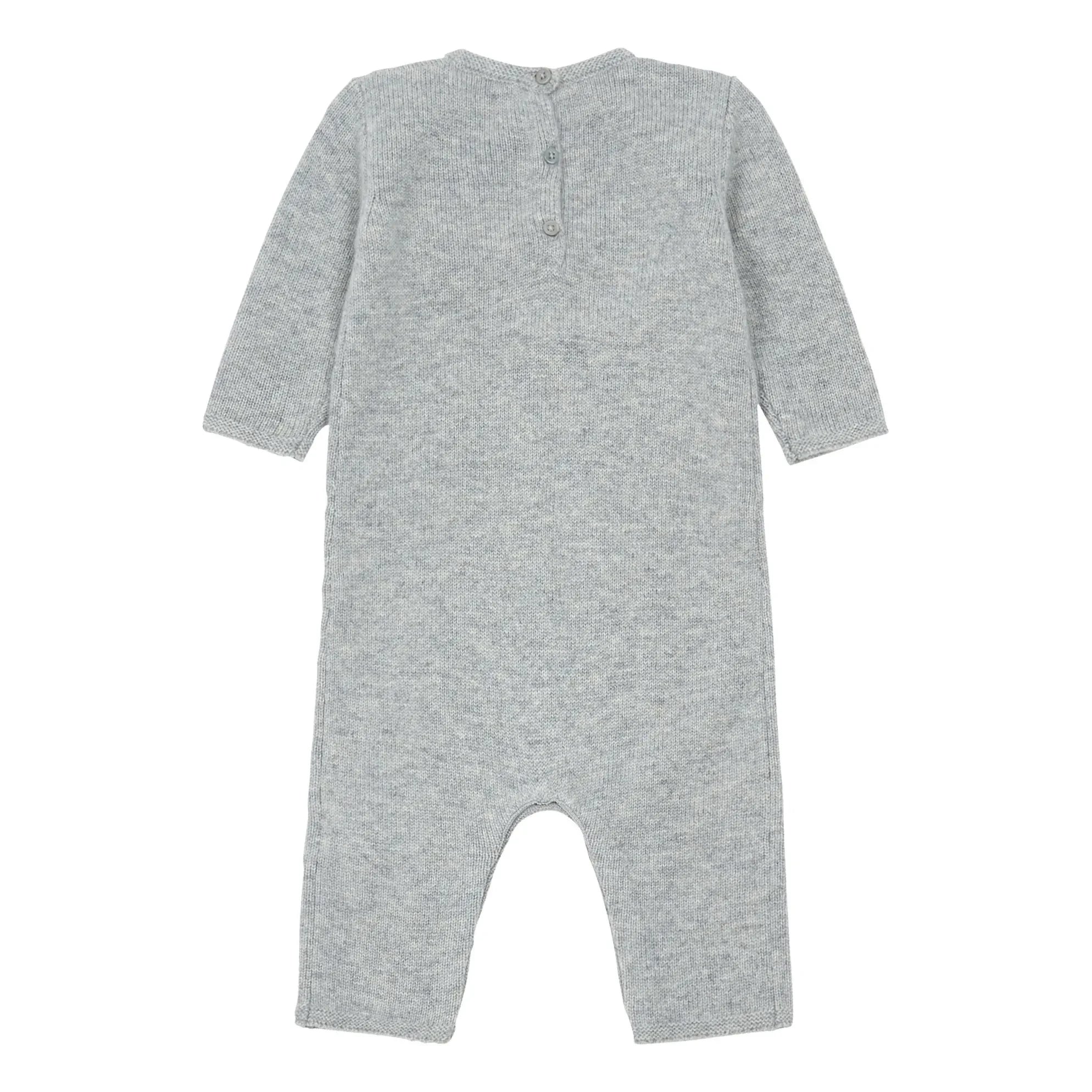 Bonpoint - Cashmere romper | Gray melange