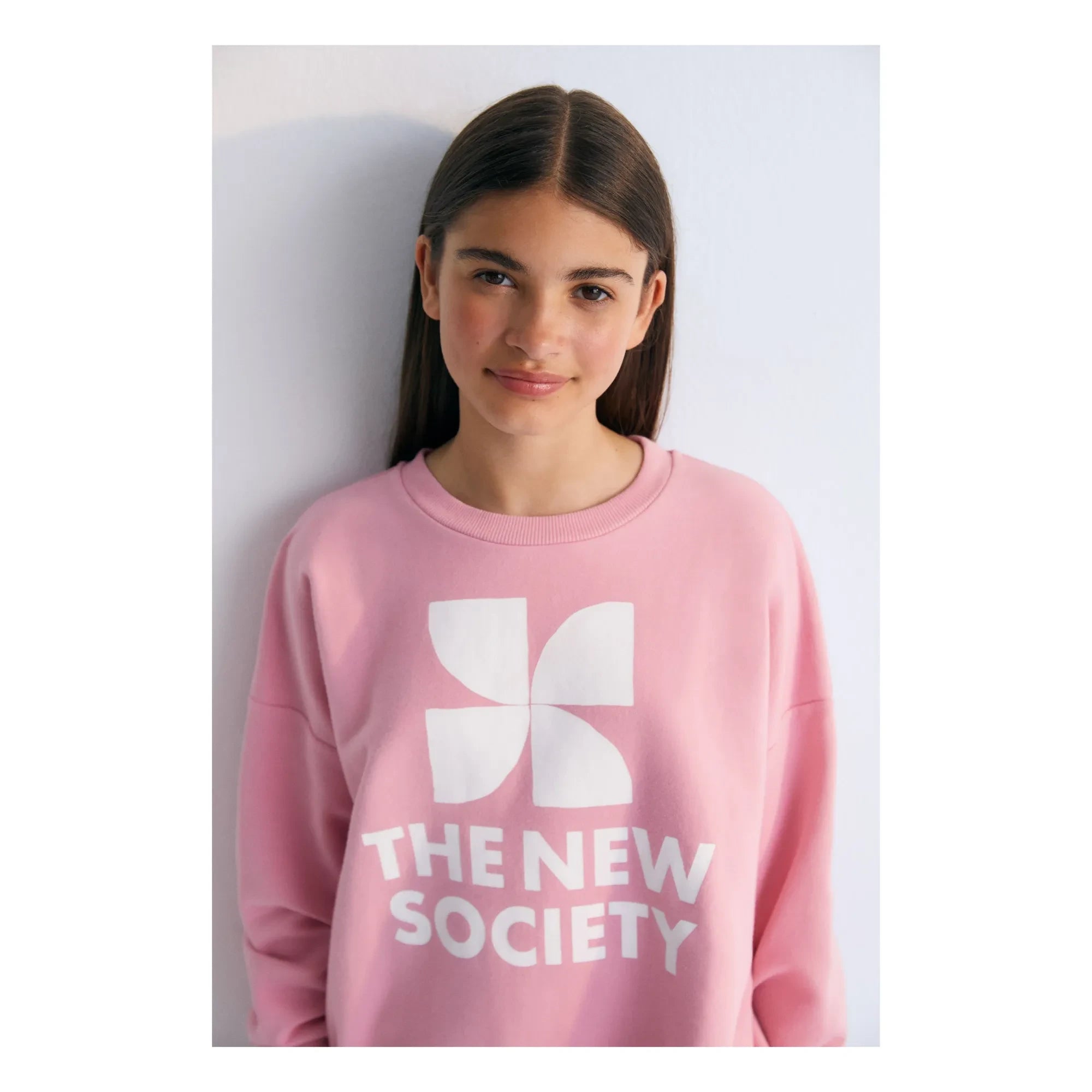 the new society - Mykonos Logo Sweatshirt | Candy Pink