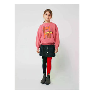Bobo Choses - Pink Organik Pamuk Sandalye Sweatshirt