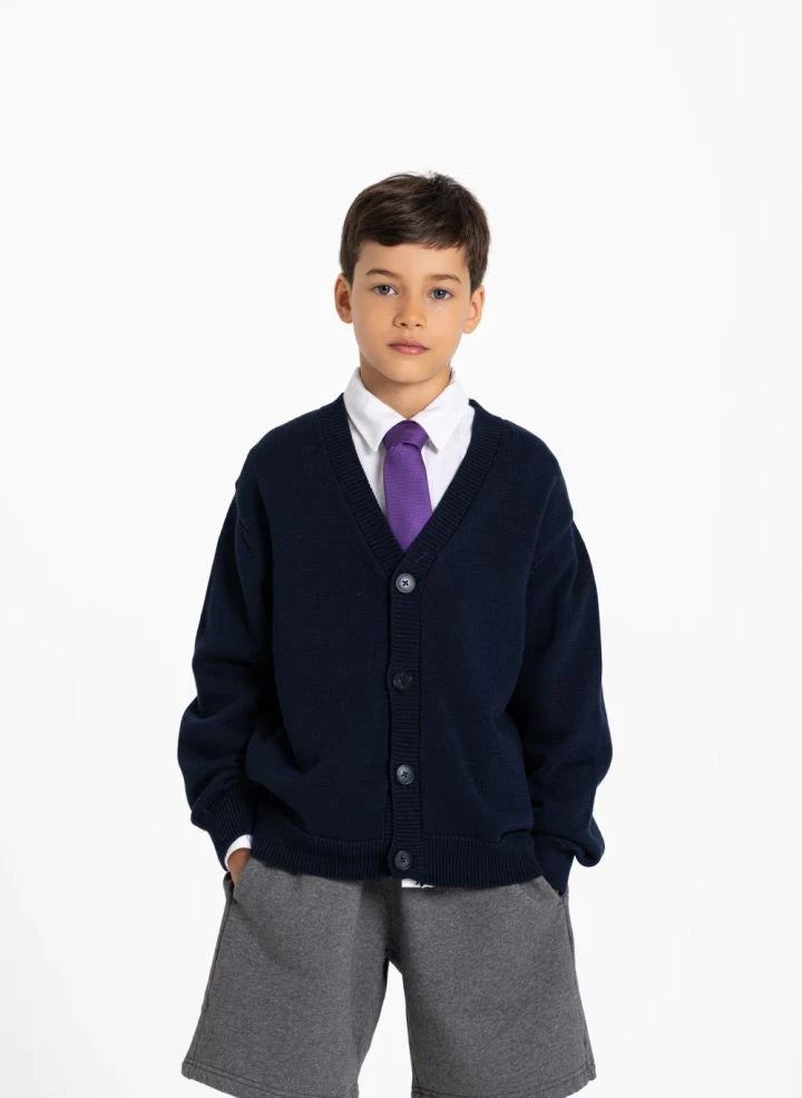 Smallable Kid - Harcourt Organic Cotton Cardigan | Navy