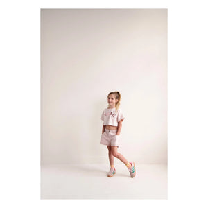 Jenest - Lizzy yes Crop T-shirt Organic cotton | Pale Pink