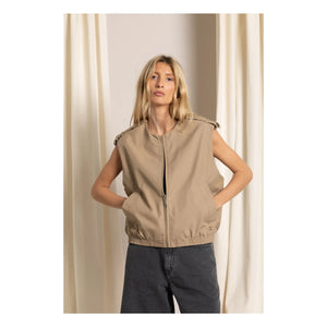 Smallable Woman - Savannah Sleeveless Jacket | Beige