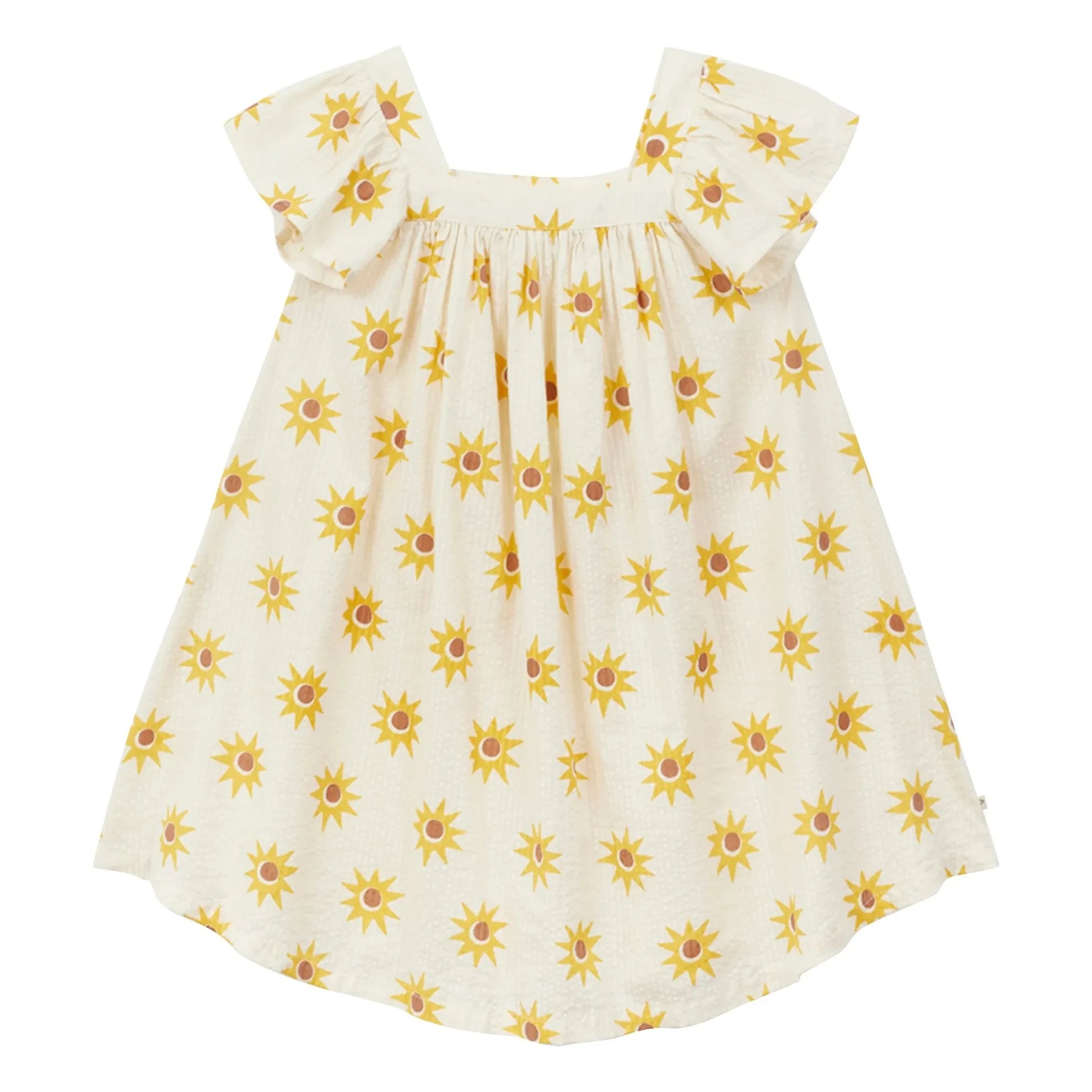 Arsène et Les Pipelettes - Soleil Seersucker Dress | Ecru