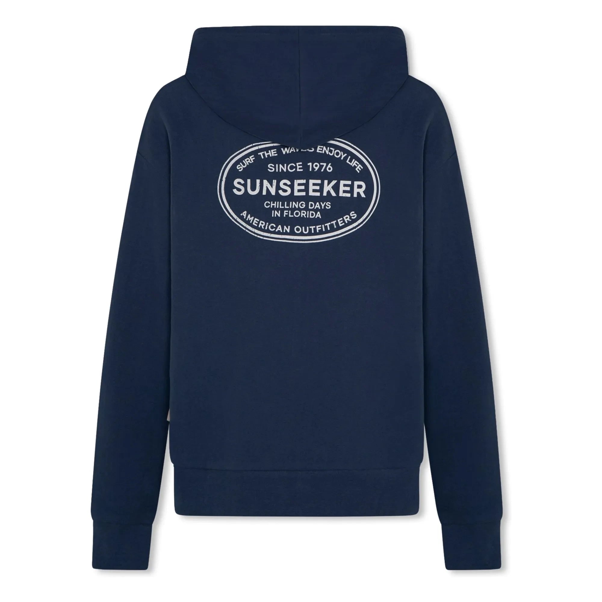 AO76 - Eldo Chill Recycled Cotton Zip-up Sweatshirt | Navy Blue