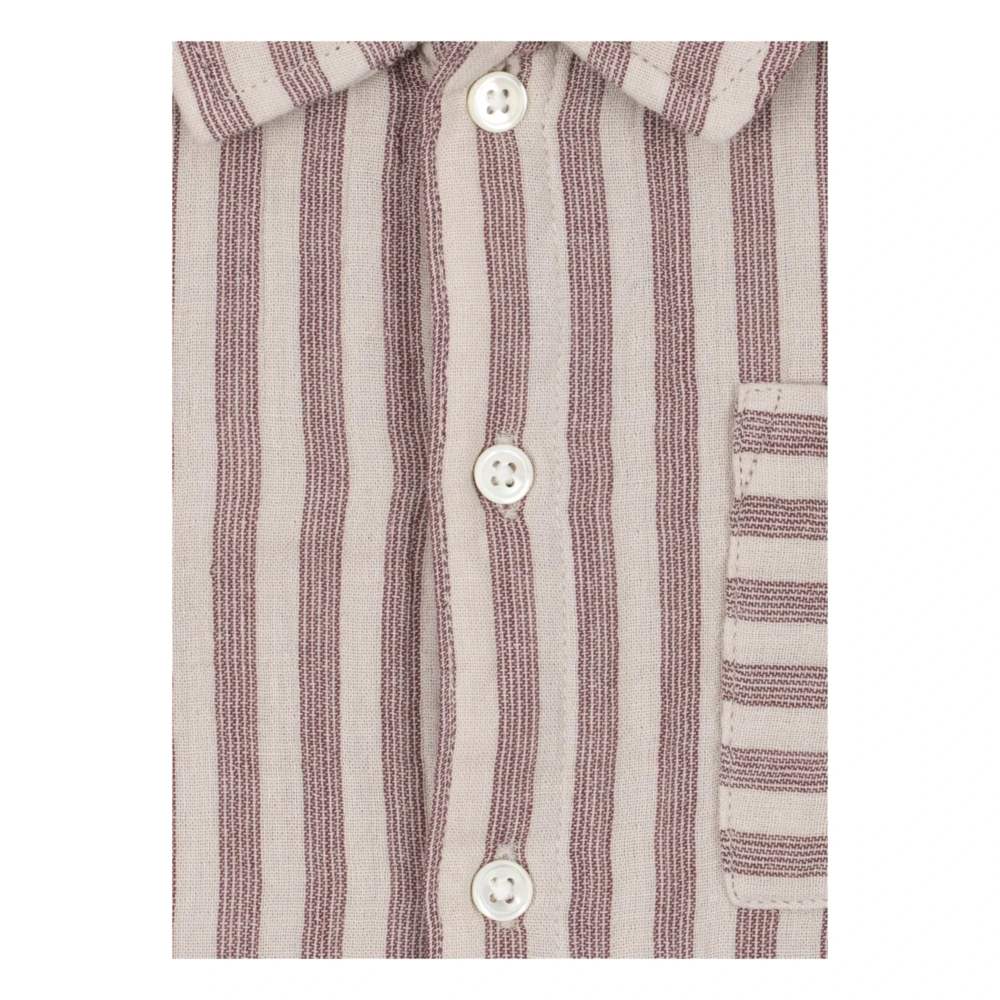 Konges Sløjd - Ely Striped Organic Cotton Shirt | Red