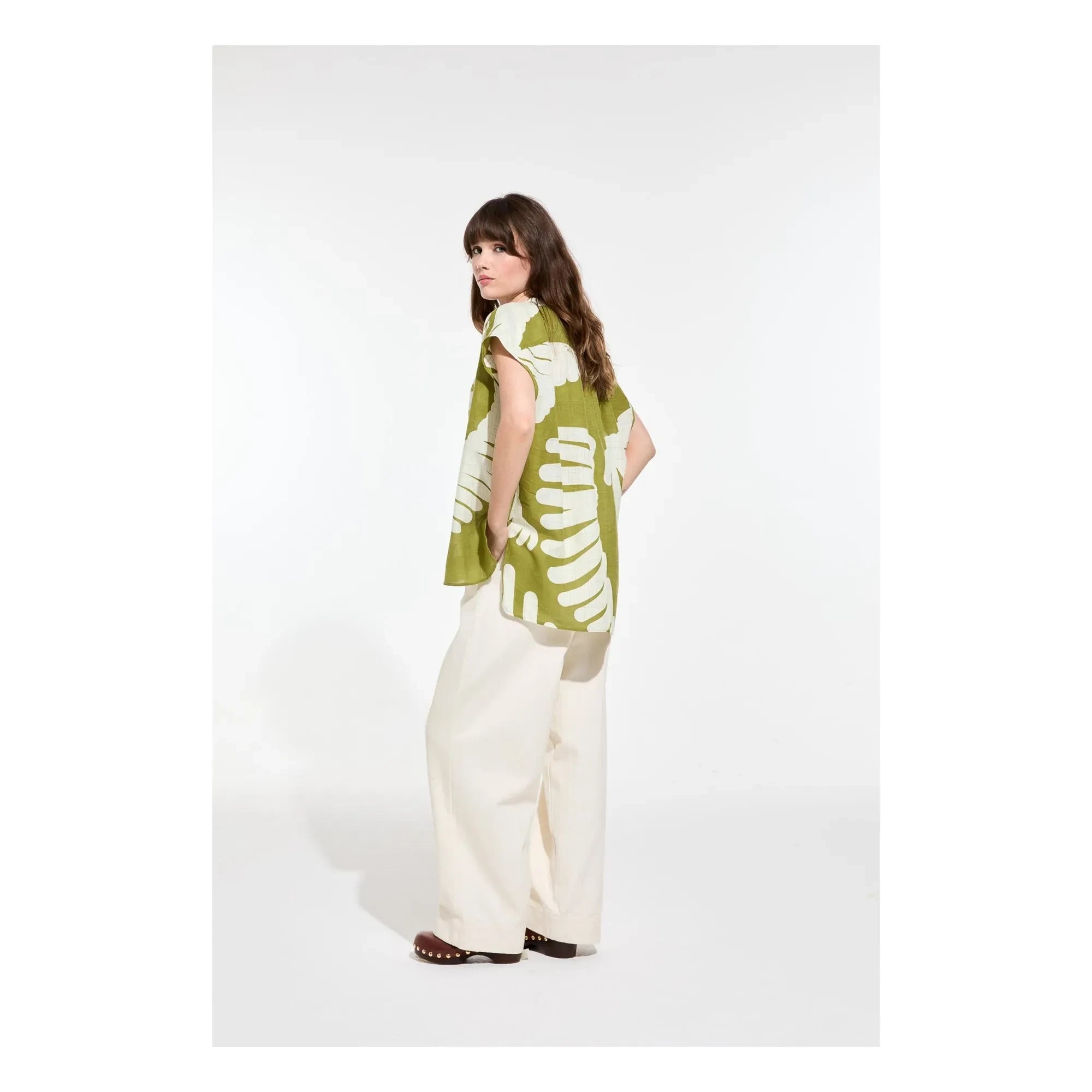 Mapoésie - Adèle Cotton Palma Top | Khaki