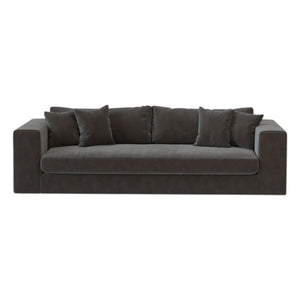 Panac Edition - Velvet brushed 3-seater Bellechasse sofa - 245 cm | Charcoal Gray