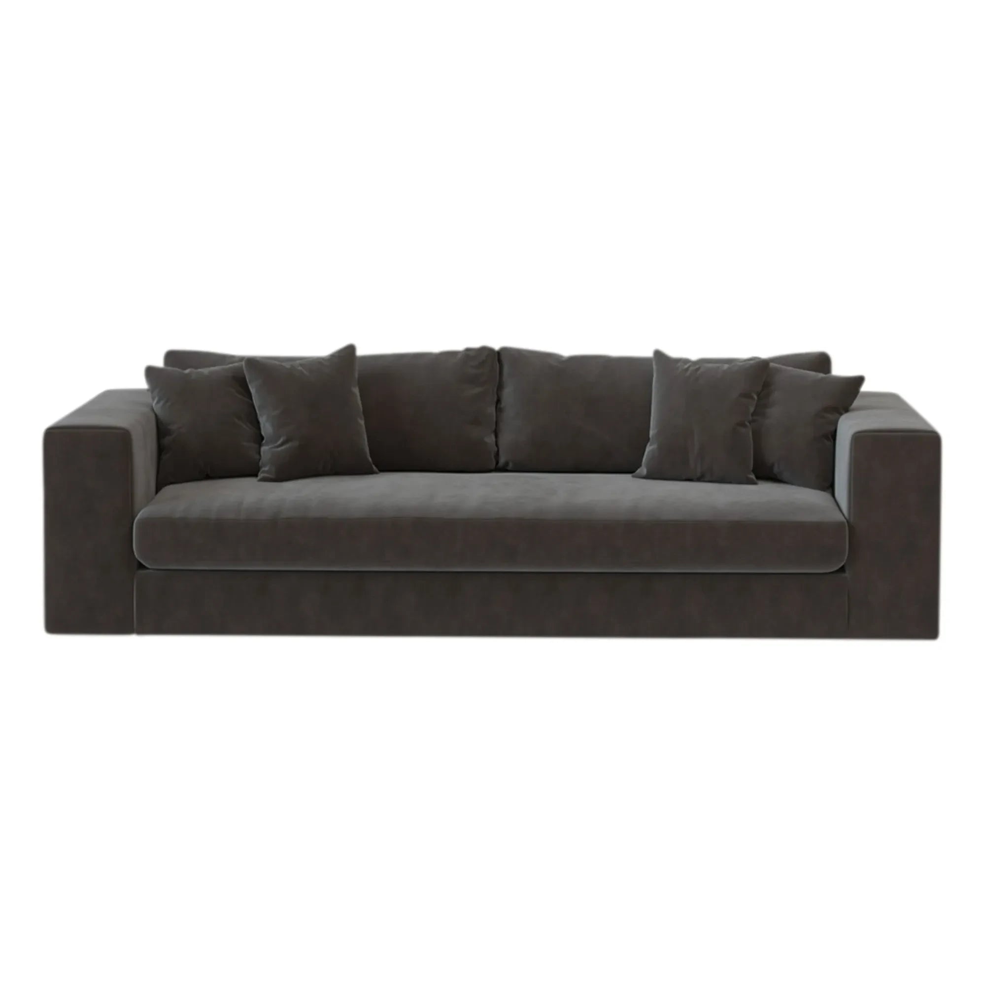 Panac Edition - Velvet brushed 3-seater Bellechasse sofa - 245 cm | Charcoal Gray