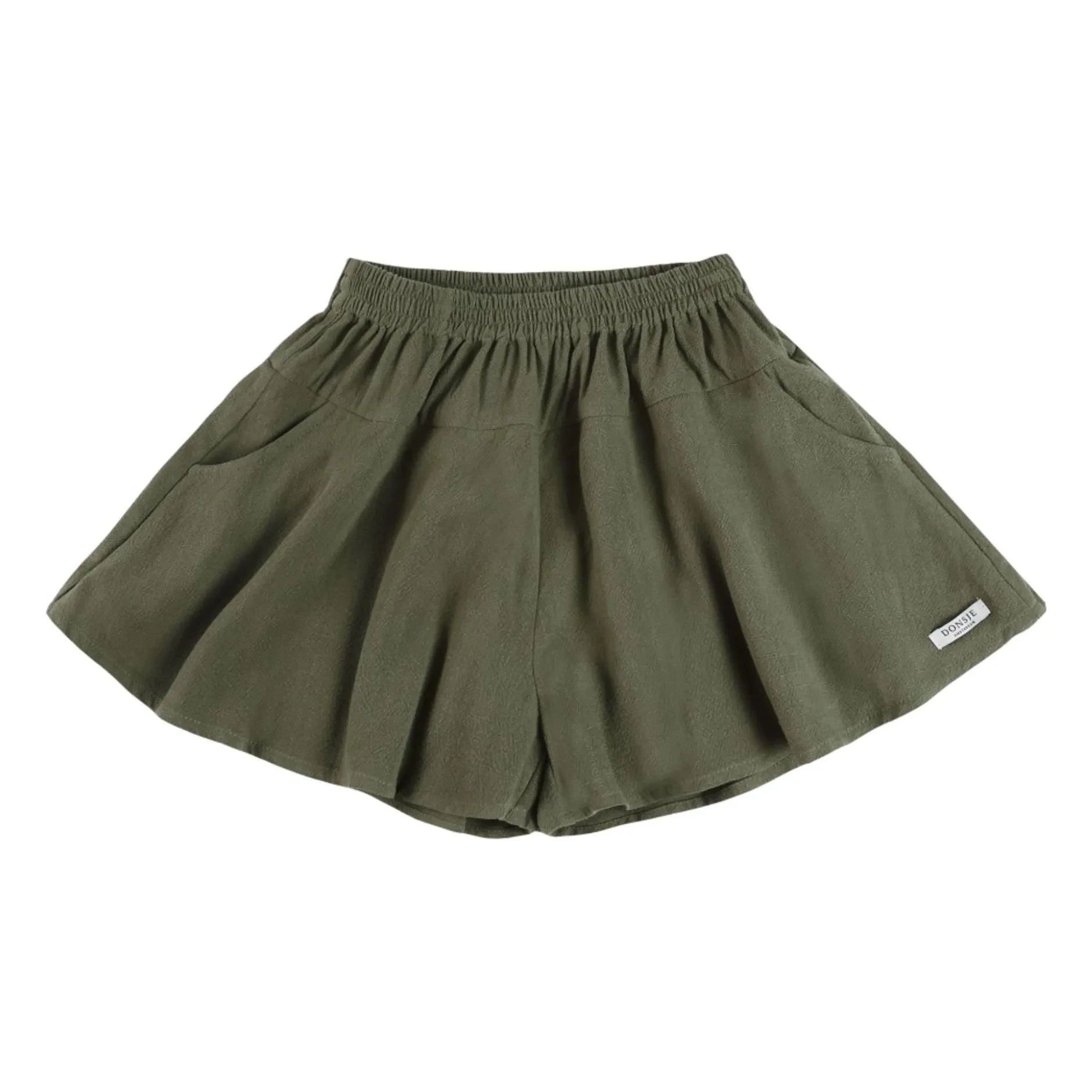 Donsje - Mazena Linen Shorts | Dark Khaki
