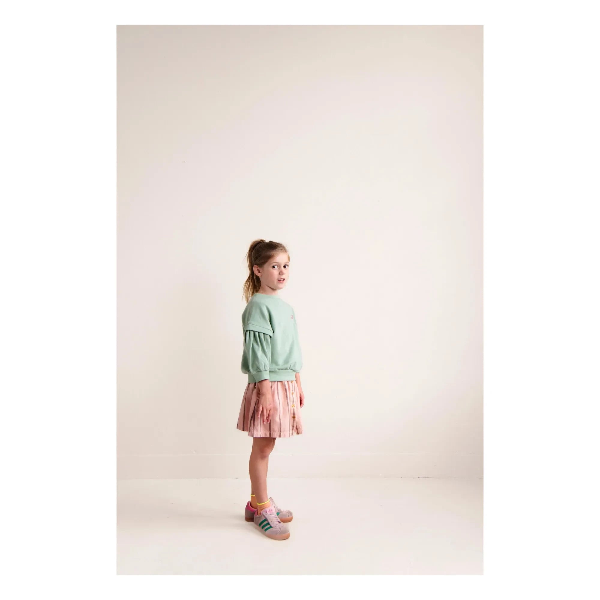 Jenest - Striped Sasha skirt Organic cotton | Peach