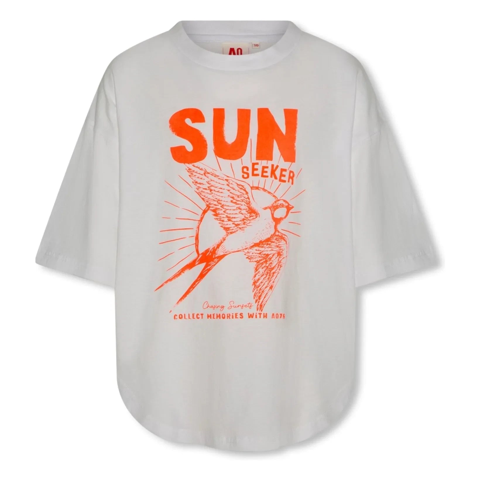 AO76 - True Bird Oversize T-Shirt Recycled Cotton | White