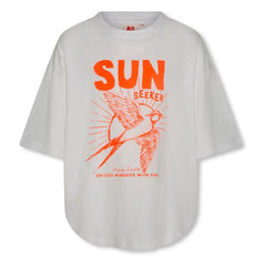AO76 - True Bird Oversize T-Shirt Recycled Cotton | White