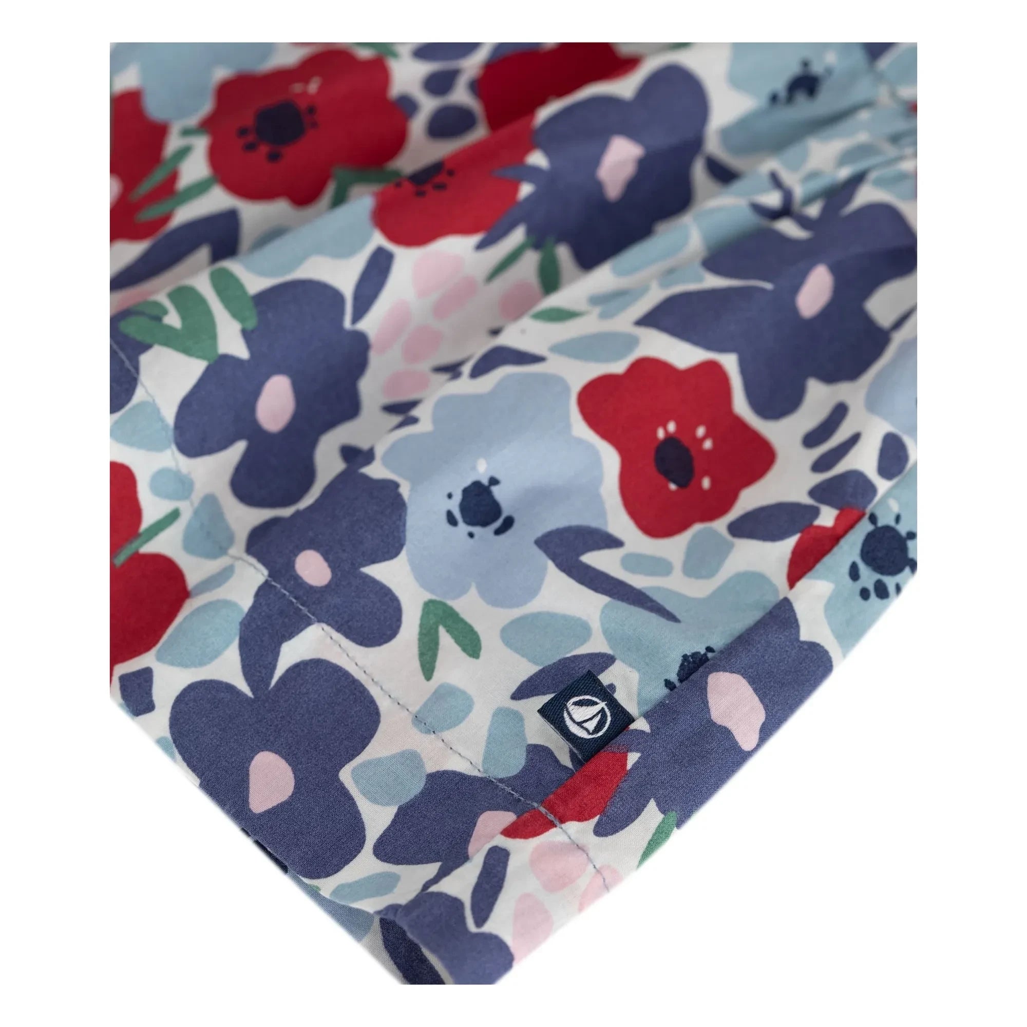 Petit Bateau - Organic Cotton Poplin Floral Dress | Blue