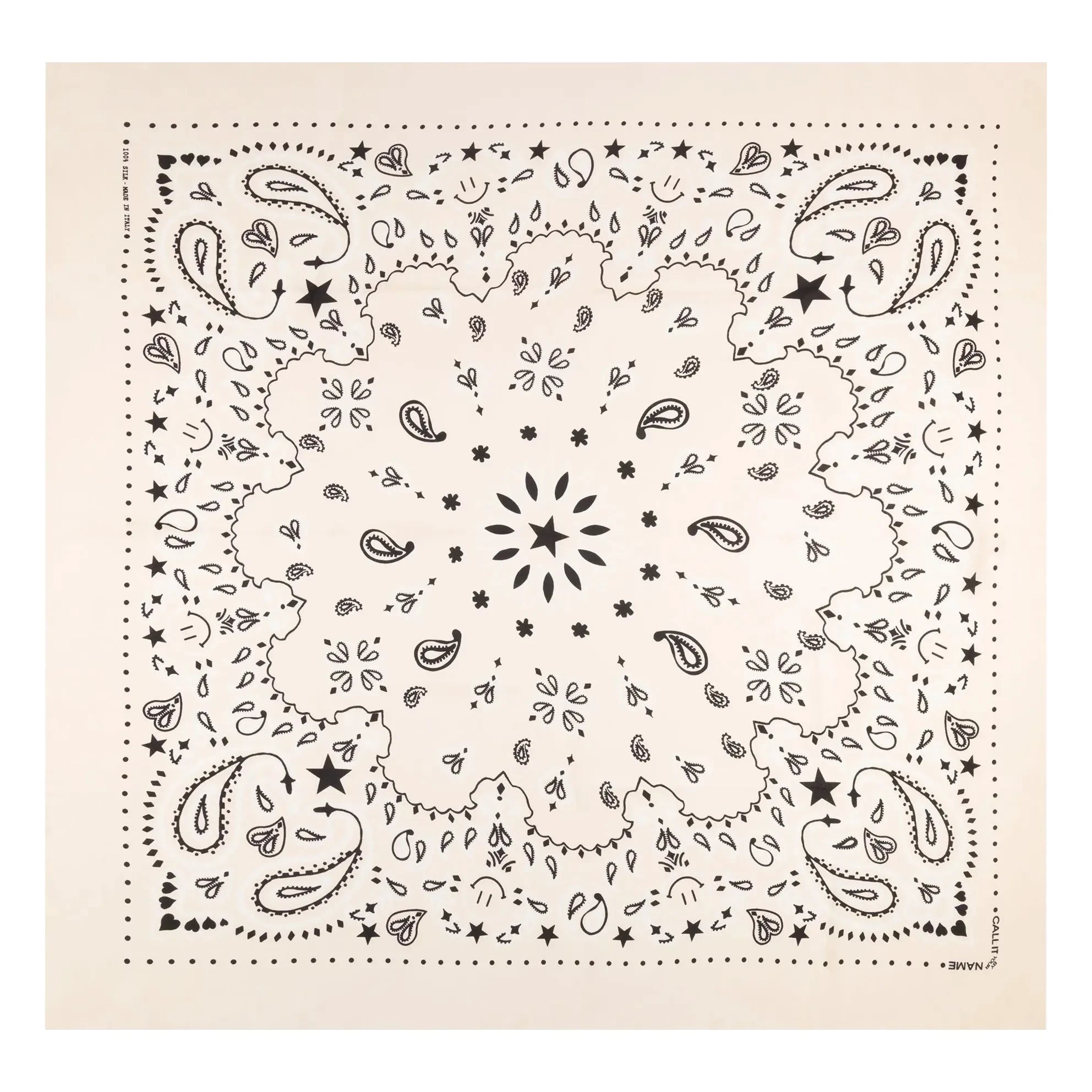 Call it by your name - Large Silk Bandana | Ecru