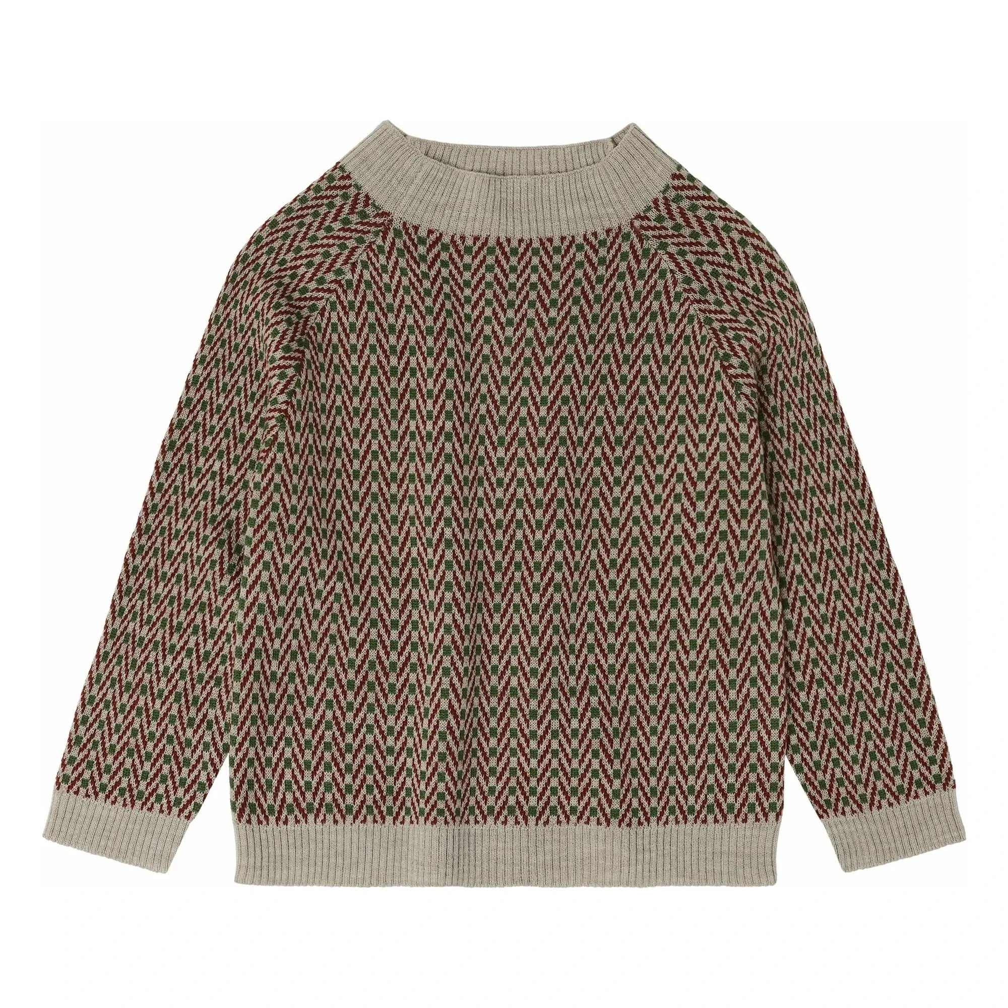 FUB - Merino Yün Balık Sırtı Kazak | Heather bej