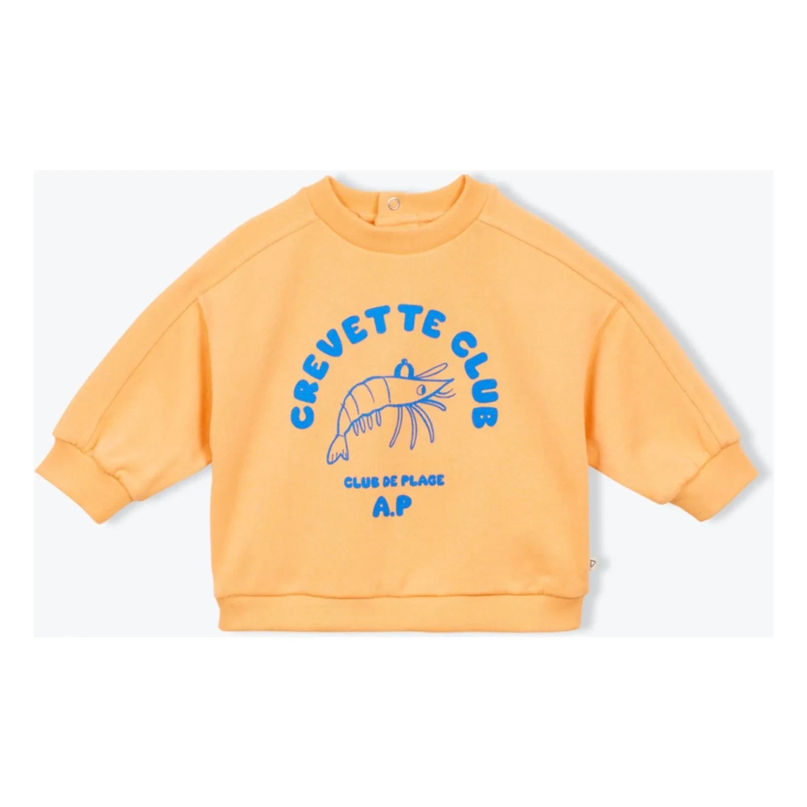 Arsène et Les Pipelettes - Sweat Shrimp Club Organic Cotton Baby | Apricot