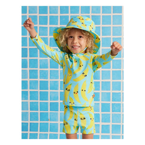 Halcyon Nights - Long Sleeve Anti-UV Bath T-Shirt Banana Recycled Fibers | Turquoise