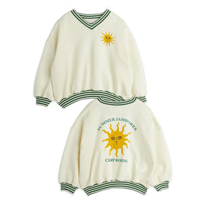 Mini Rodini - Sun organik pamuklu sweatshirt | Ekru