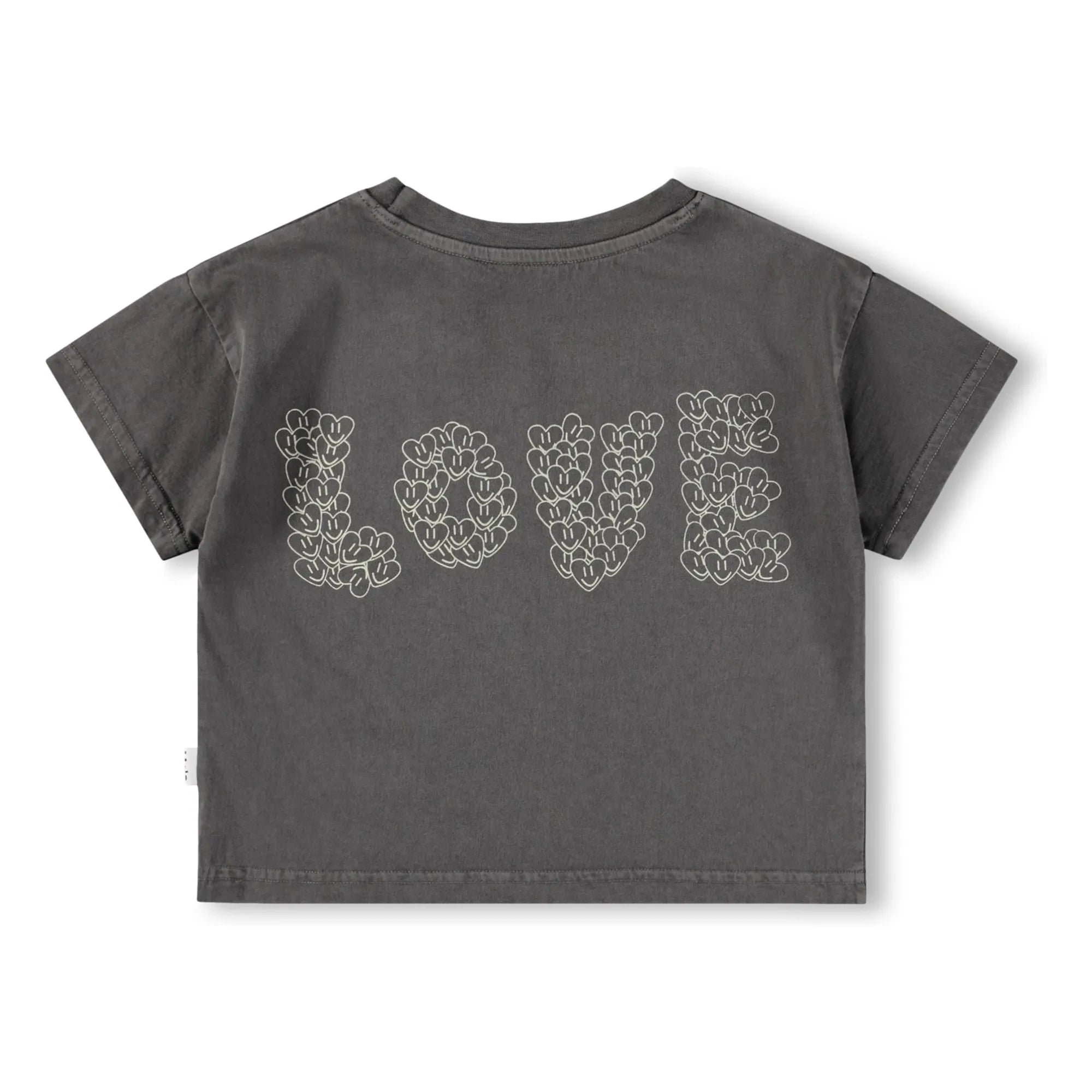 Molo - Runi Love organic cotton T-shirt | Dark Gray