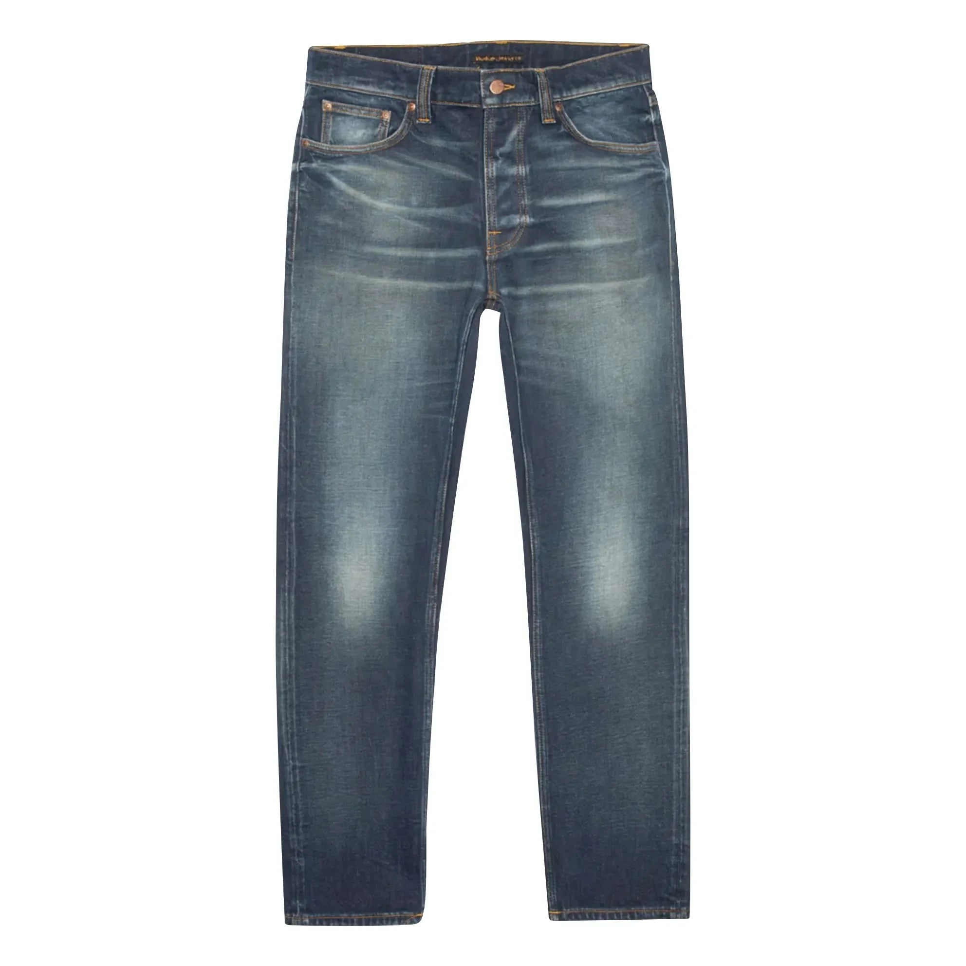 Nudie Jeans - Solid Ollie Lost Light Cotton Jeans | Pale Bluish Gray