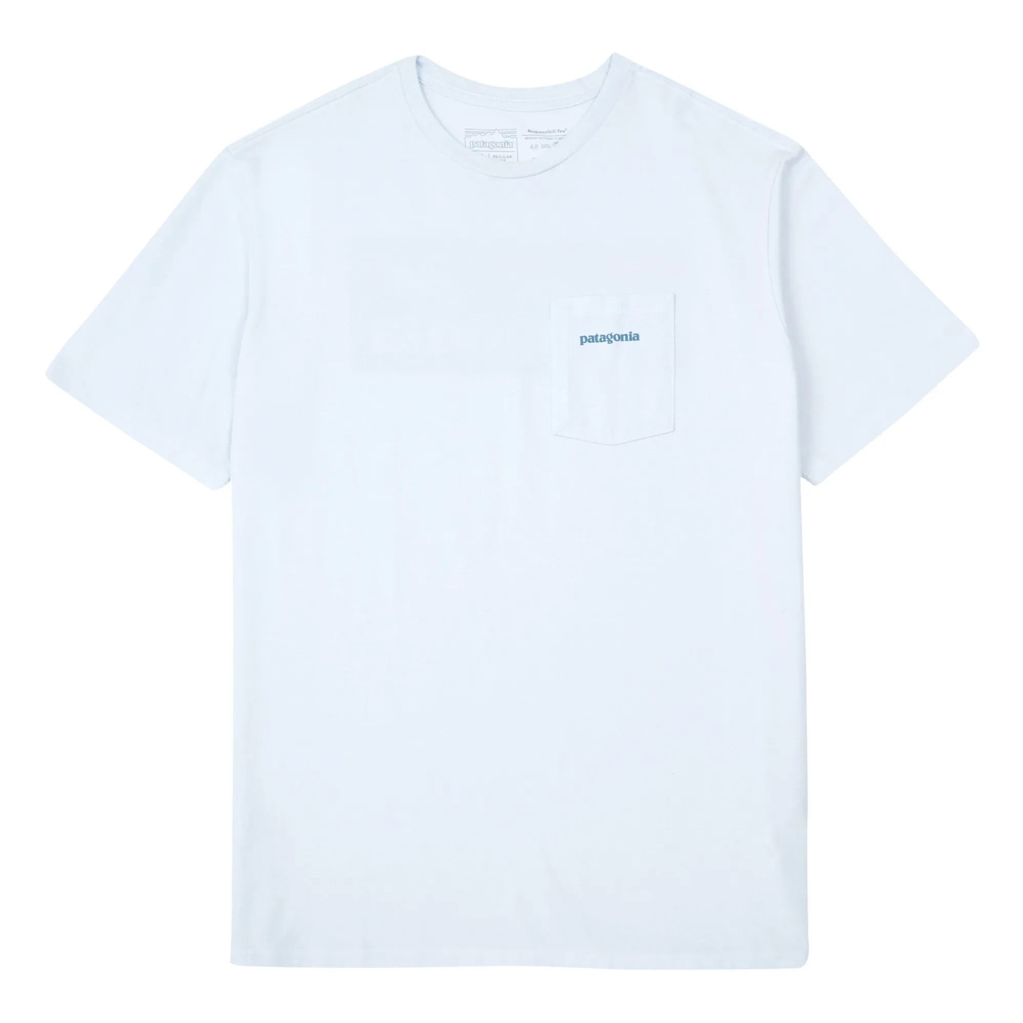 Patagonia - Boardshort Logo Pocket Recycled T-Shirt | Light Blue