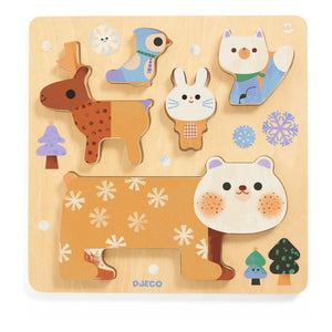 Djeco - WoodyStack Wooden Puzzle - 5 Pieces