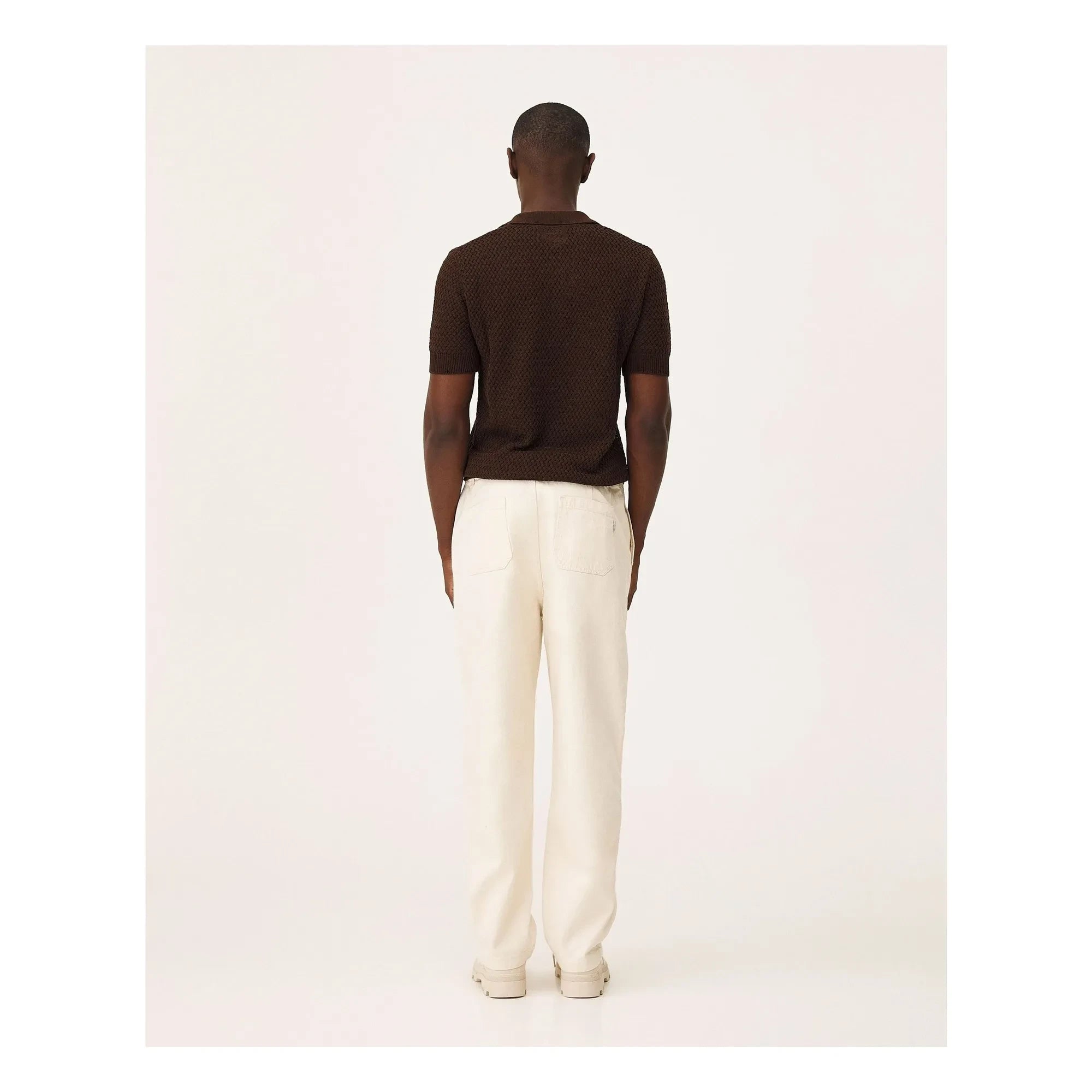 Noyoco - Haring Organic Cotton Polo T-Shirt | Dark Brown